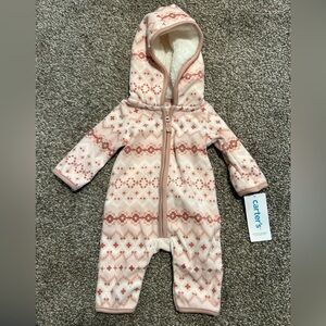 Carters Fleece Zip Bodysuit